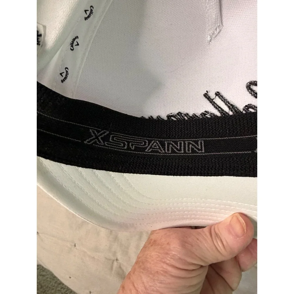 Callaway Woman's hat White Rope Script Logo X Spann Adjustable Snapback Cap